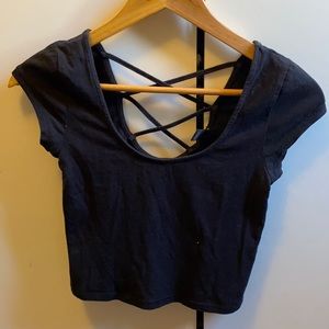 Black crop top